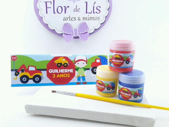 Kit Pintura com Tela Caminhões Meios de Transporte