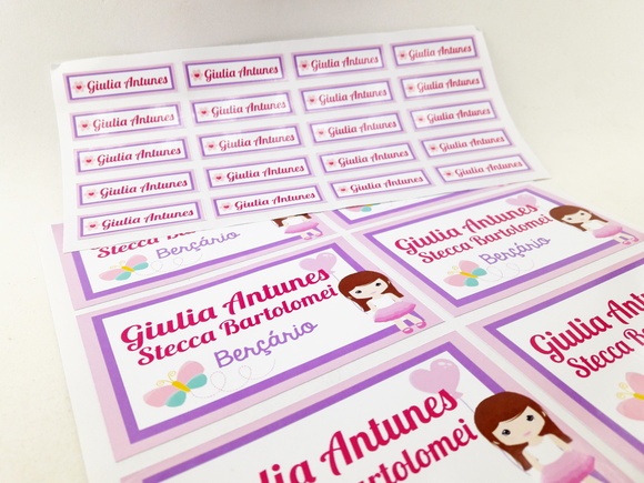 Kit Etiquetas Escolares Menina Cute