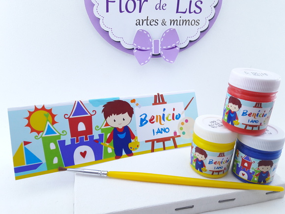 Kit Pintura Aquarela Tela 10x15