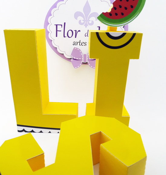 Letras 3d Vestido Melancia