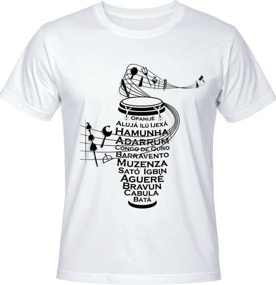Camiseta Atabaque Toques de Axé Candomblé Umbanda