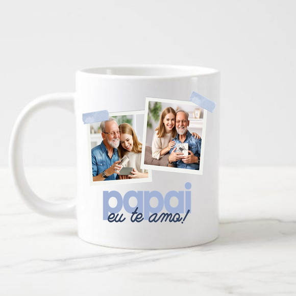 Caneca Papai Te Amo Personalizada com Foto