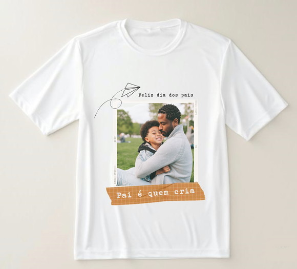 Camiseta Pai É Quem Cria Personalizada com Foto