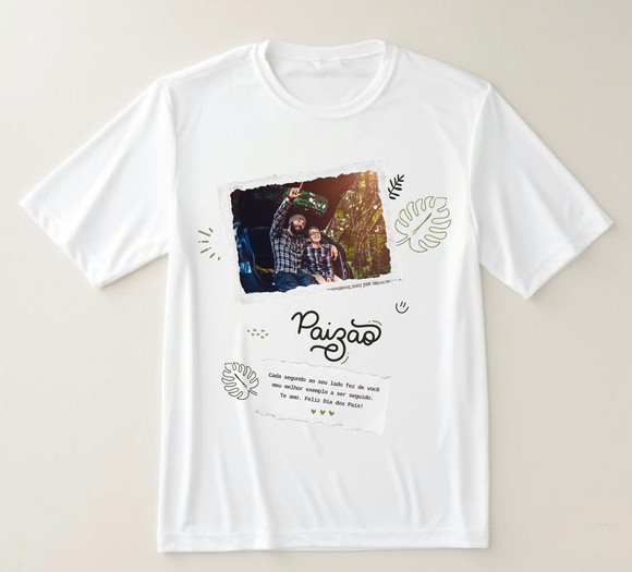 Camiseta Dia dos Pais Paizão Personalizada com Foto
