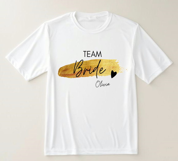 Camiseta Team Bride Personalizada com Nome da Noiva