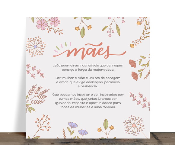 Azulejo Decorativo com Mensagem Mãe