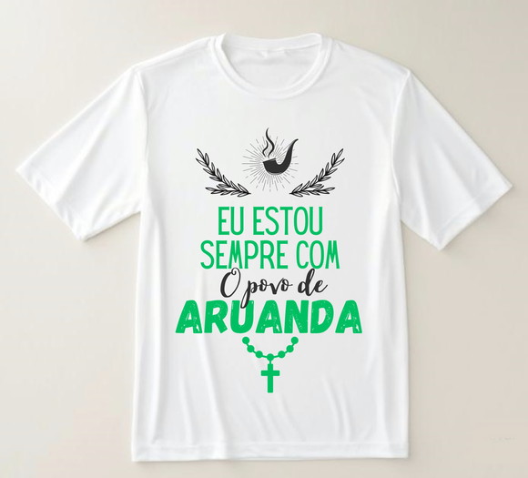 Camiseta Religiosa Estou Sempre com o Povo de Aruanda