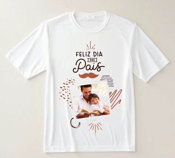 Camiseta Feliz Dia dos Pais Personalizada com Foto