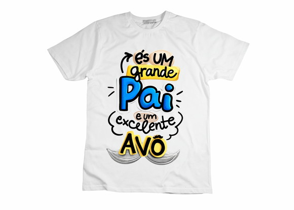 Camiseta És Um Grande Pai e Um Excelente Avô