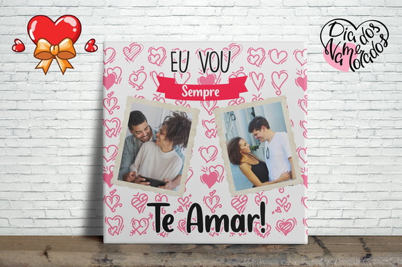 Azulejo Dia dos Namorados Personalizado com Foto
