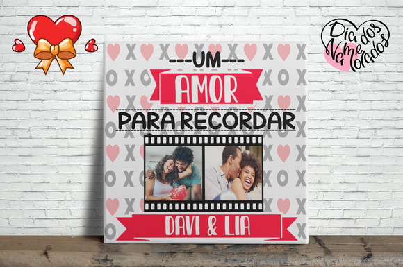Azulejo Dia dos Namorados Personalizado com Foto