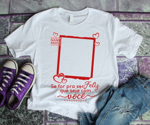 Camiseta Dia dos Namorados Personalizada com Foto