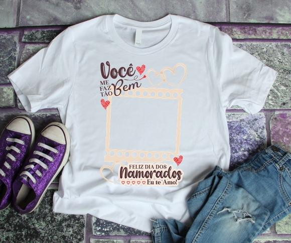 Camiseta Dia dos Namorados Personalizada com Foto