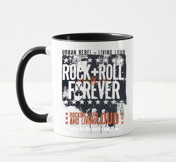 Caneca Porcelana Rock