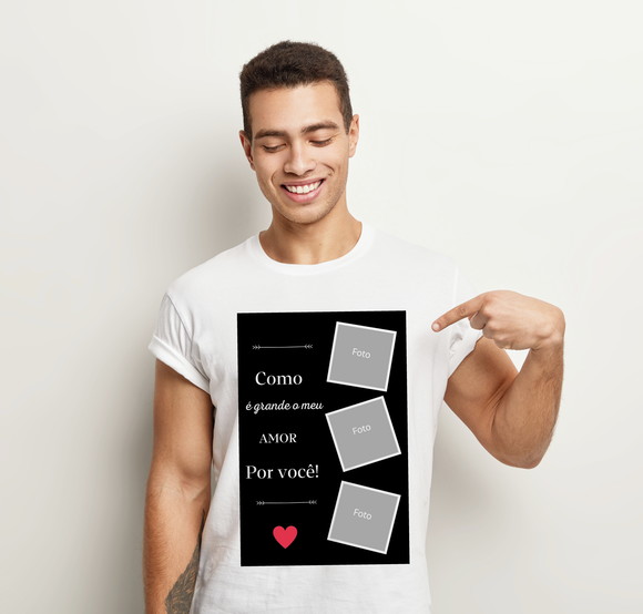 Camiseta Dia Dos Pais Personalizada Com Foto