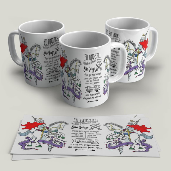 Caneca Porcelana São Jorge