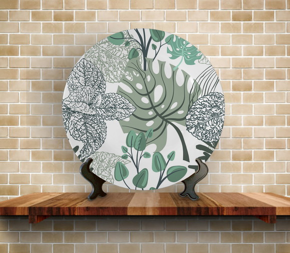 Prato Decorativo Folhas