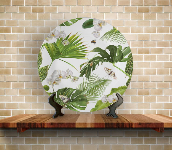 Prato Decorativo Folhas