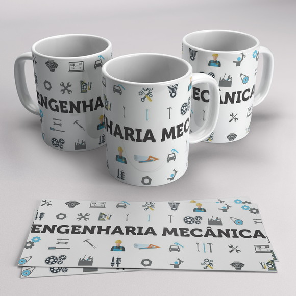 Caneca Profissão Engenharia Mecânica
