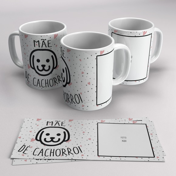 Caneca Porcelana Mãe de Cachorro