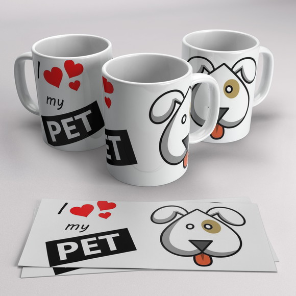 Caneca Porcelana I Love My Pet