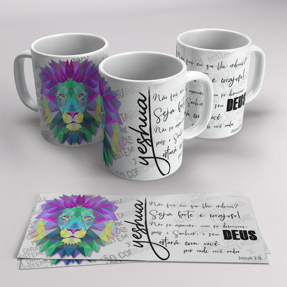 Caneca Porcelana Leão de Judá