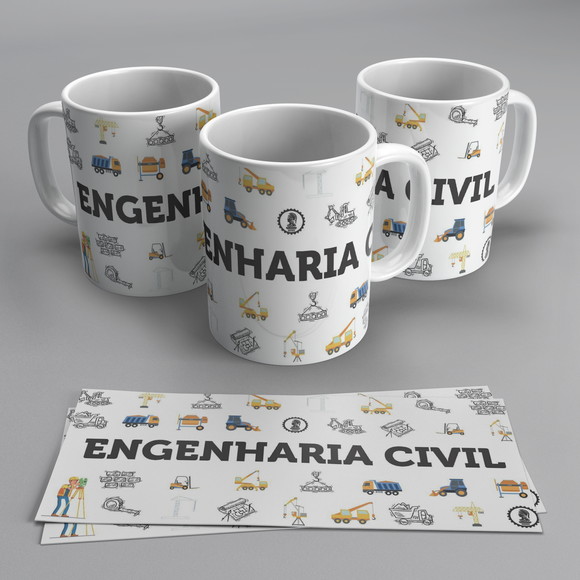 Caneca Profissão Engenharia Civil