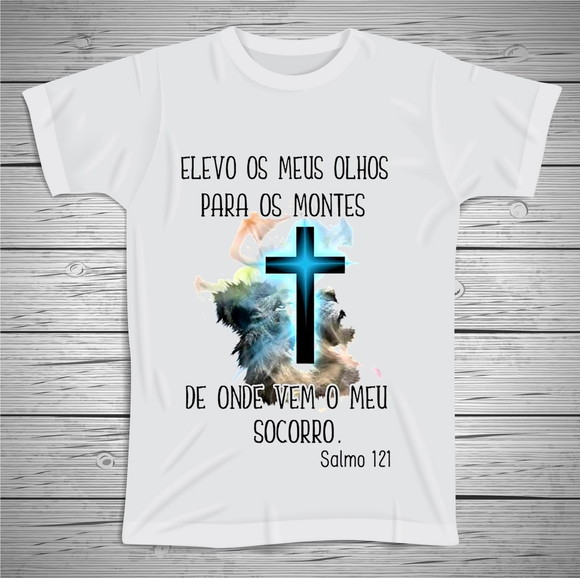 Camiseta Religiosa Elevo Meus Olhos