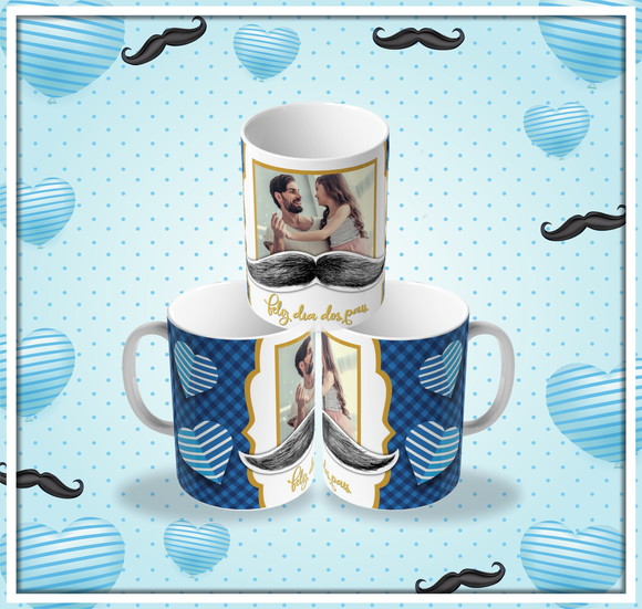 Caneca Feliz Dia dos Pais com foto
