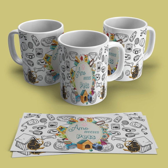 Caneca Amo Meus Pets