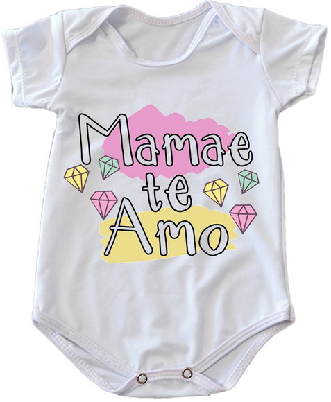 Body Infantil Mamãe Te Amo