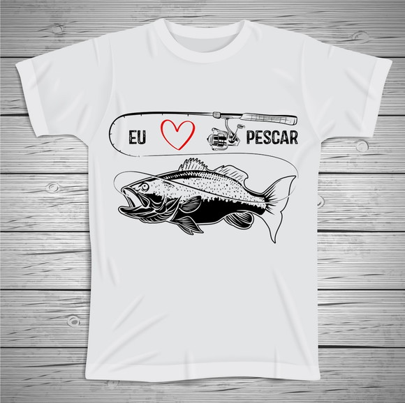 Camiseta Eu Amo Pescar