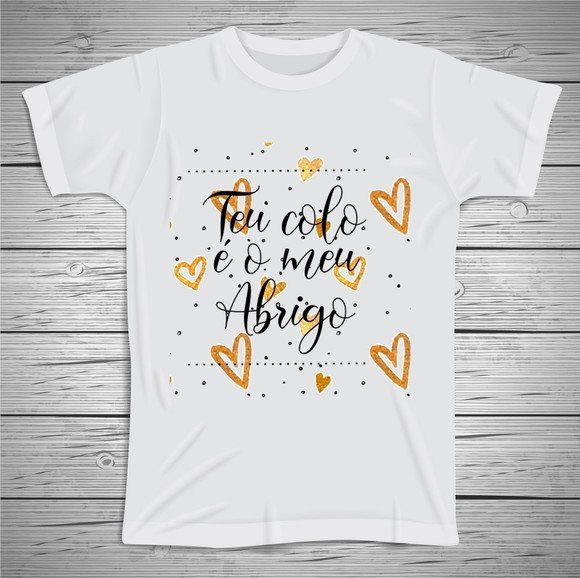 Camiseta Teu Colo é Meu Abrigo