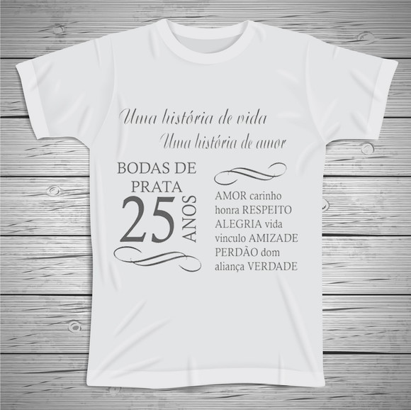 Camiseta Bodas de Prata