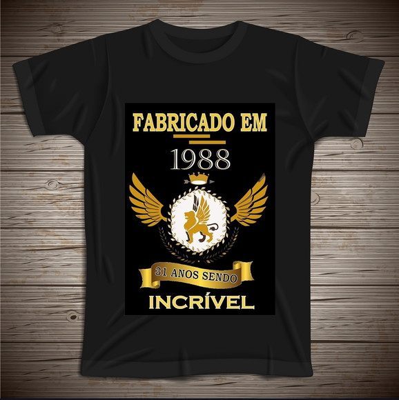 Camiseta Fabricado em 1988