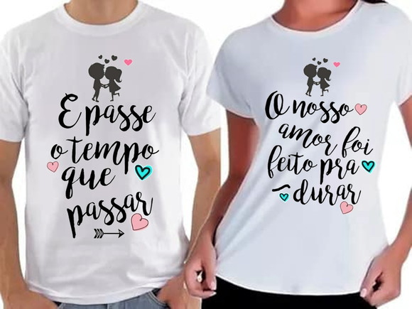 Kit Namorados Camiseta E Passe o Tempo