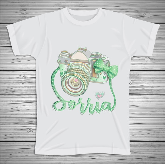 Camiseta Fotografia Sorria