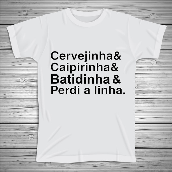 Camiseta Divertida Perdi a Linha