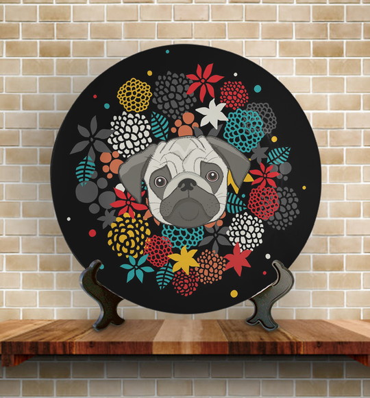 Prato Decorativo Pug