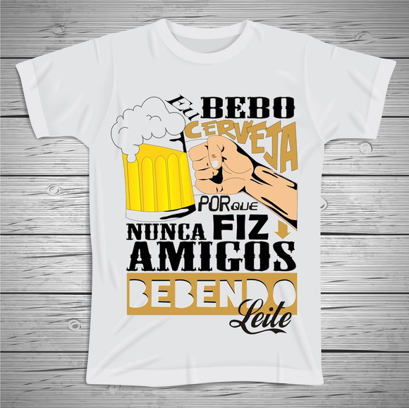 Camiseta Bebo Cerveja
