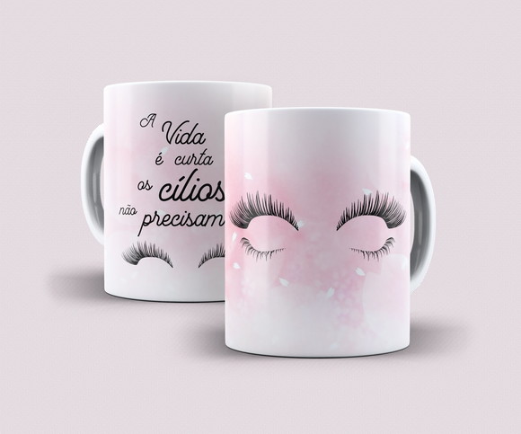 Caneca Porcelana A Vida É Curta