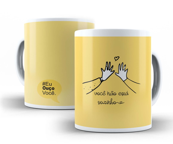 Caneca Porcelana Setembro Amarelo