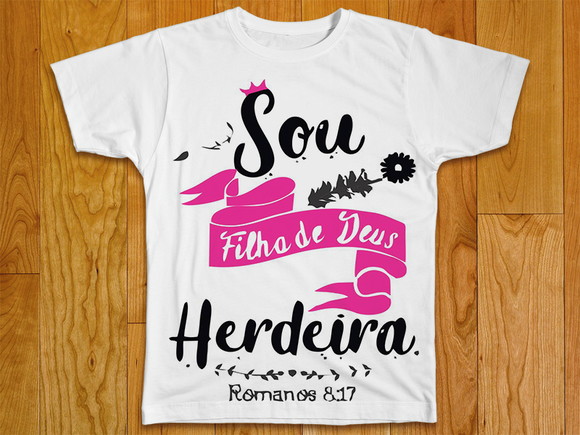 Camiseta Religiosa Sou Filha de Deus