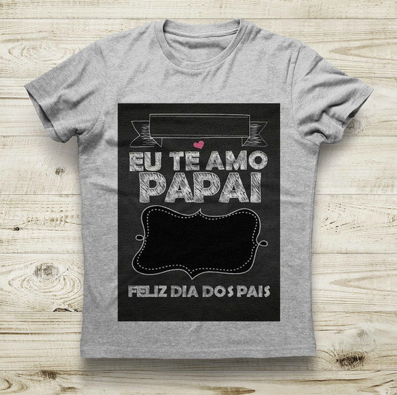 Camiseta Eu Te Amo Papai Personalizada com Foto
