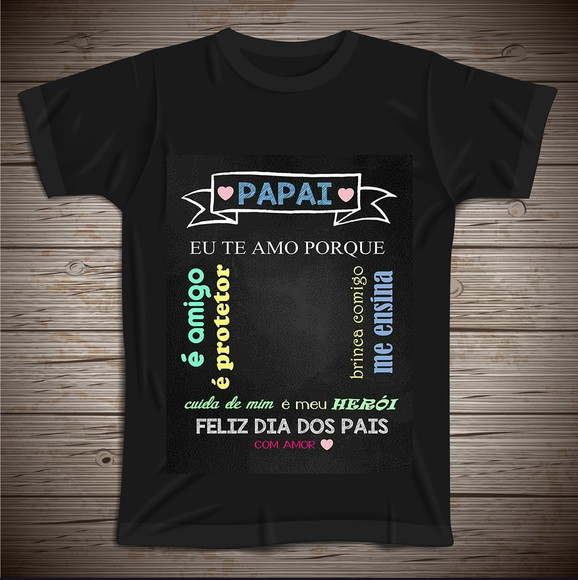 Camiseta Papai com Foto Personalizada