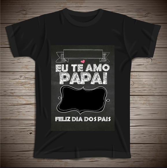 Camiseta Pai Eu Te Amo com Foto Personalizada