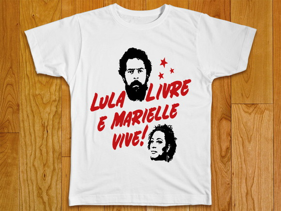 Camiseta Lula Livre e Marielle Vive