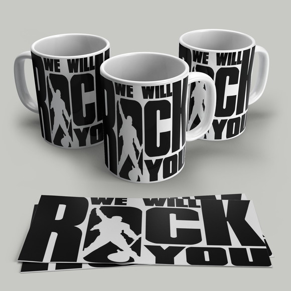 Caneca Porcelana Rock
