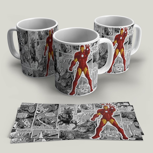Caneca Porcelana Homem de Ferro