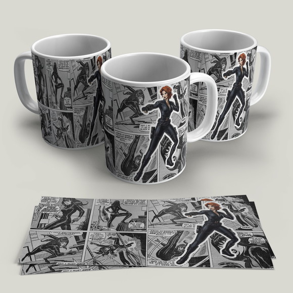 Caneca Porcelana Viúva Negra